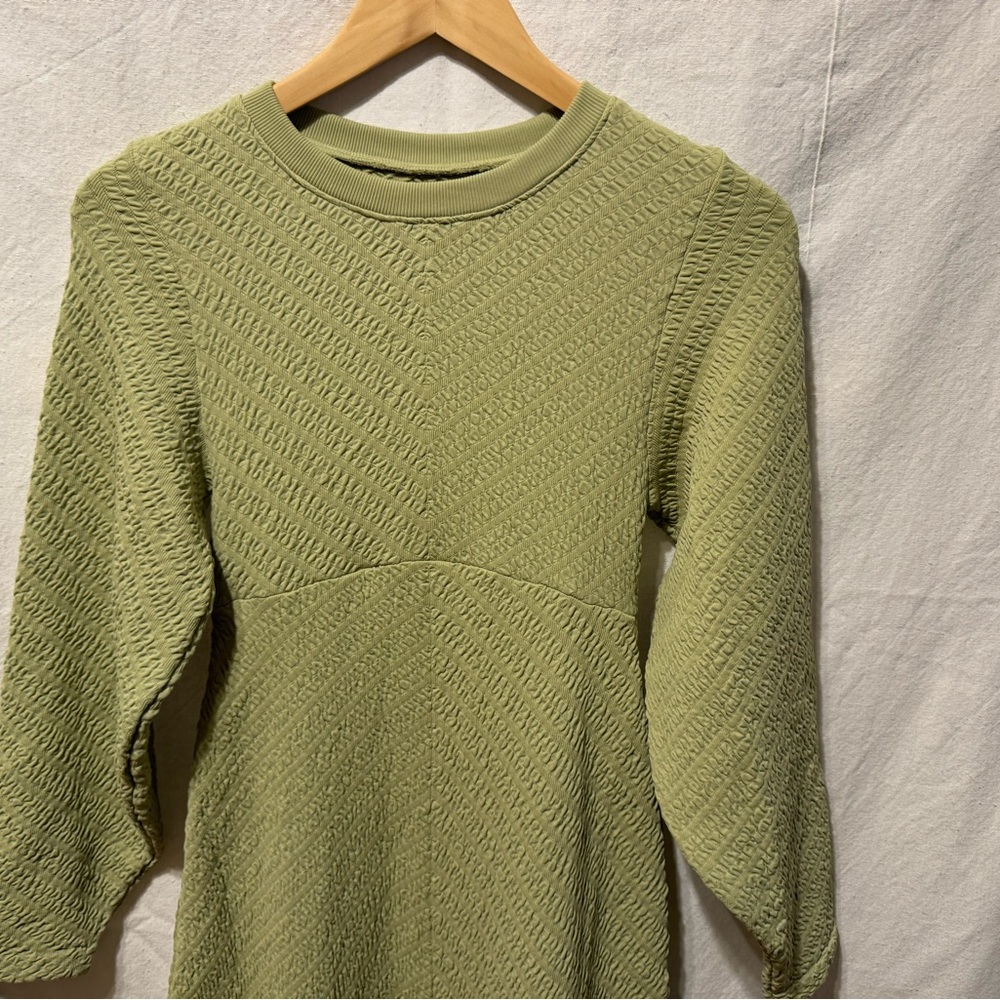 Free People Women’s Midi Sweater Dress Gabby Green Stretch NWOT M/L - Picture 7 of 11
